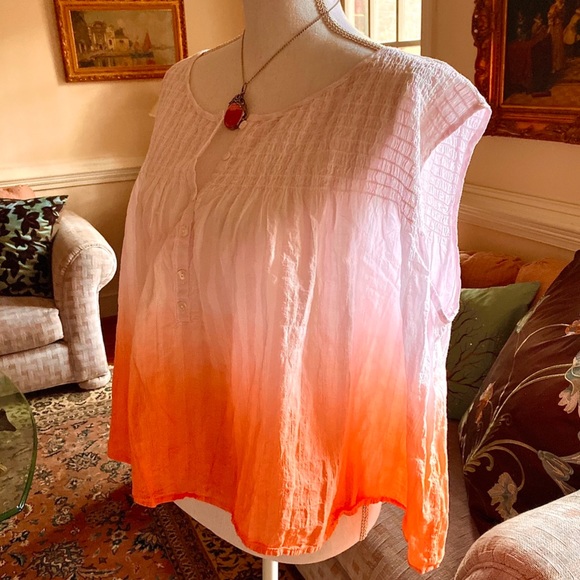 πΊπHPππΊ NWT Free People Little Bit of Something Ombre Top - Picture 10 of 12